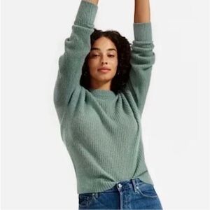 Everlane Seafoam Pomona Green Cocoon Alpaca Wool Blend Sweater Size S